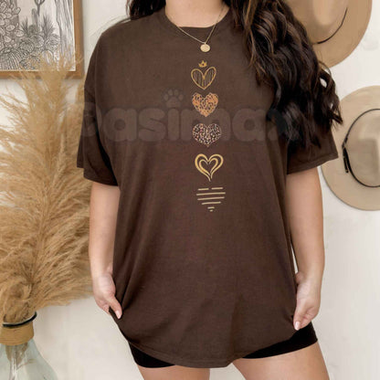 Graphic Heart Print T-Shirt – Trendy Aesthetic Love Unisex Cotton Graphic Tee