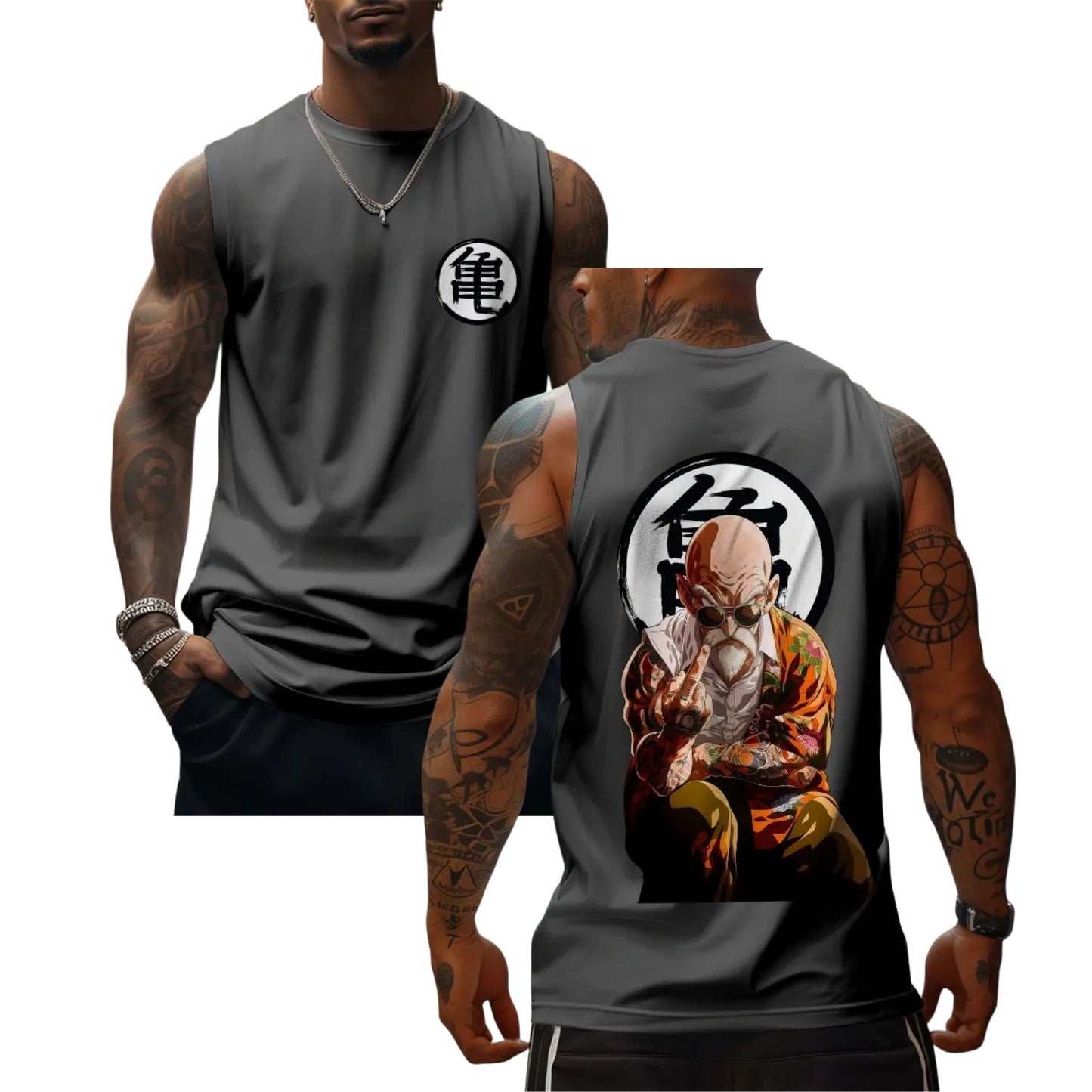 Goku Saiyan Tank Top – Dragon Ball Z 80s 90s Anime Graphic Tee, Unisex Summer Streetwear for Men & Women
