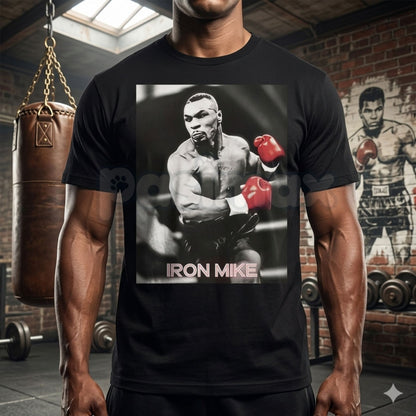 Mike Tyson Boxing Graphic T-Shirt – "Iron Mike" Heavyweight Champ Tee, Remastered Heavy Cotton Combat Sports Top, Soft Lived-In Vintage Boxing Legend Shirt, Made in USA