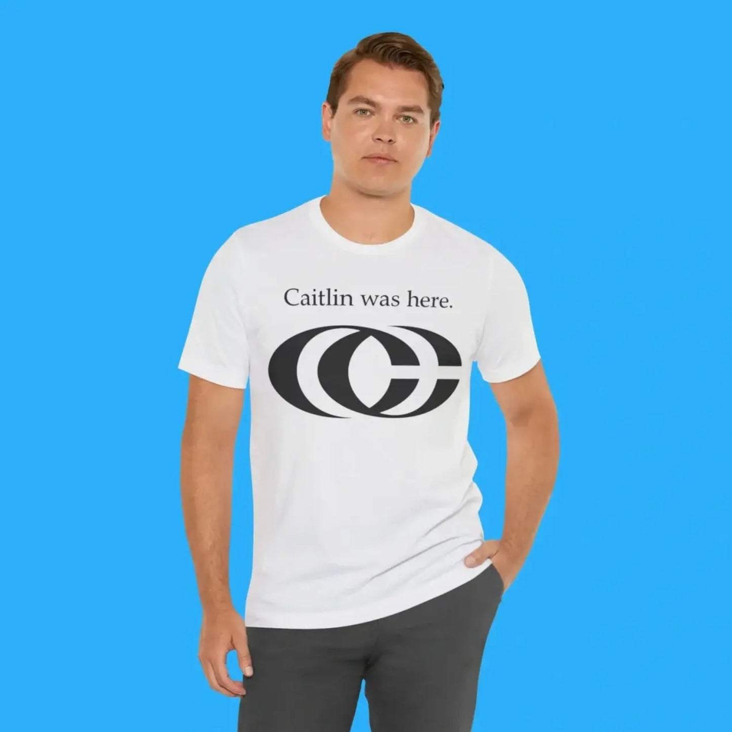 "Caitlin Was Here" T-Shirt - Caitlin Clark Fan Apparel, Western Style Meme Tee, Trendy Streetwear Gift