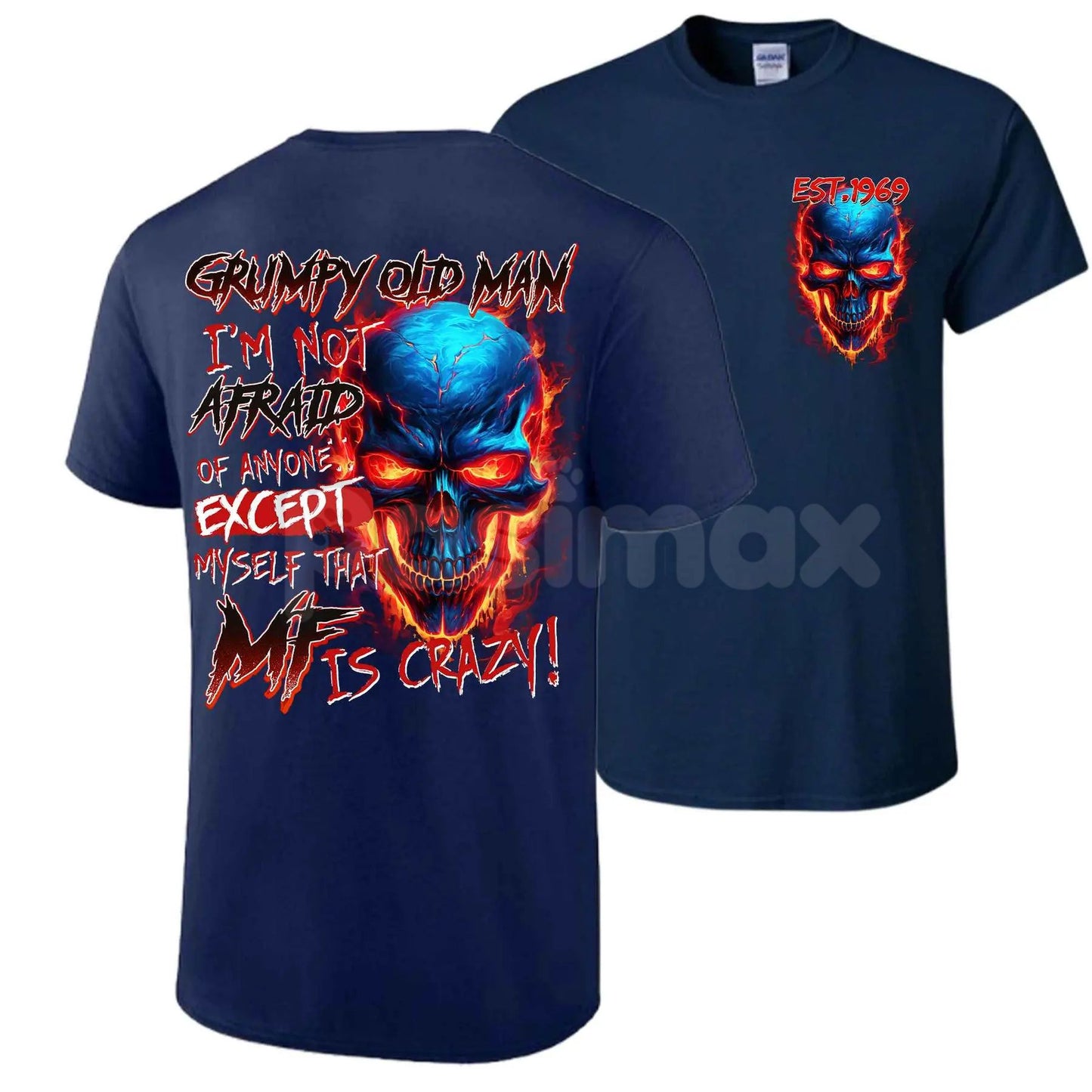 Custom Gen X 2 Side T-Shirt - Old Men Funny Slogan Tee, Unisex Full Color Vintage Style Apparel, Personalized 80s 90s Gift