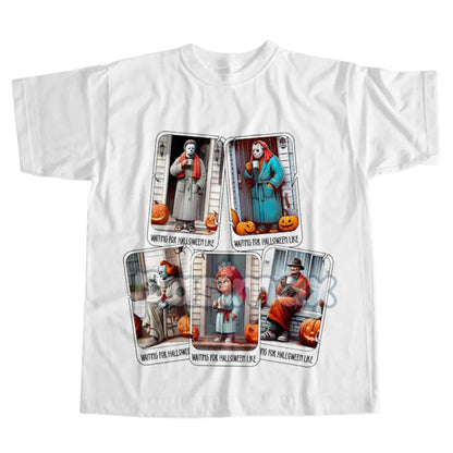 Halloween Horror Anime T-Shirt - Spooky Japanese Graphic Tee, Edgy Fall Wear