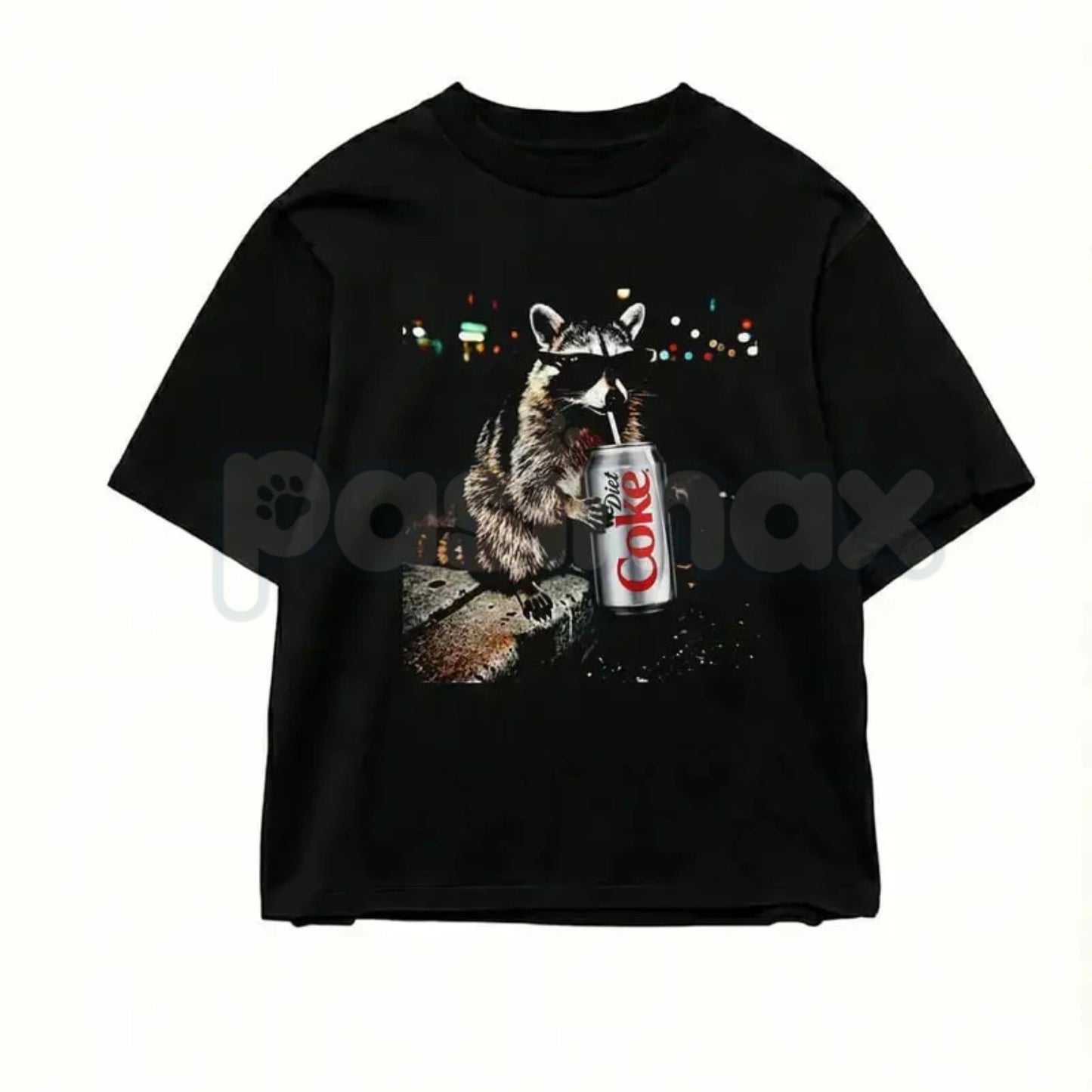 Comfort Colors® Raccoon Diet Coke T-Shirt – Funny "Trash Panda" Soda Lover Tee, Sarcastic Raccoon Graphic Shirt, Vintage Aesthetic Gift for Her & Him