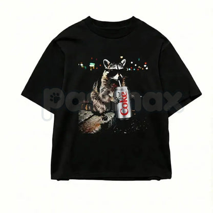 Comfort Colors® Raccoon Diet Coke T-Shirt – Funny "Trash Panda" Soda Lover Tee, Sarcastic Raccoon Graphic Shirt, Vintage Aesthetic Gift for Her & Him