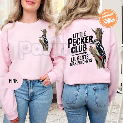 Little Pecker Club Sweatshirt | Lil Gents Making Dents Crewneck | Funny Boy Mom Jumper | Rowdy Toddler Graphic Sweatshirt