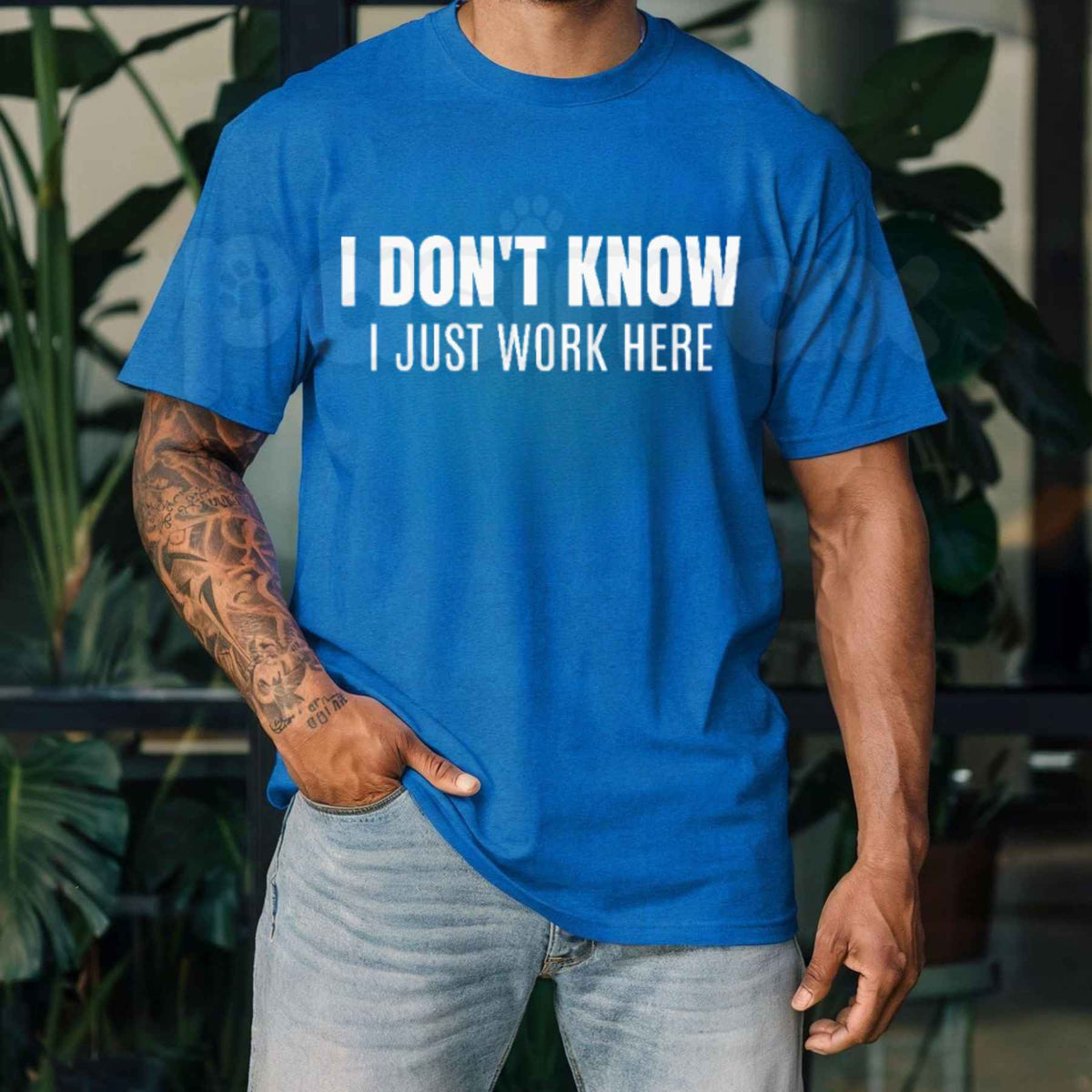 I Don't Know I Just Work Here T-Shirt – Funny Sarcastic Workplace Humor Unisex Graphic Tee