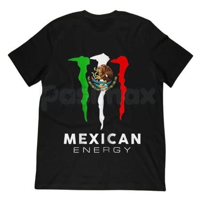 Mexico Flag Mexican Energy Drink Logo T-Shirt - Funny Mexico Heritage Graphic Tee, Mexican Pride Streetwear, Latino Culture Parody Logo Shirt