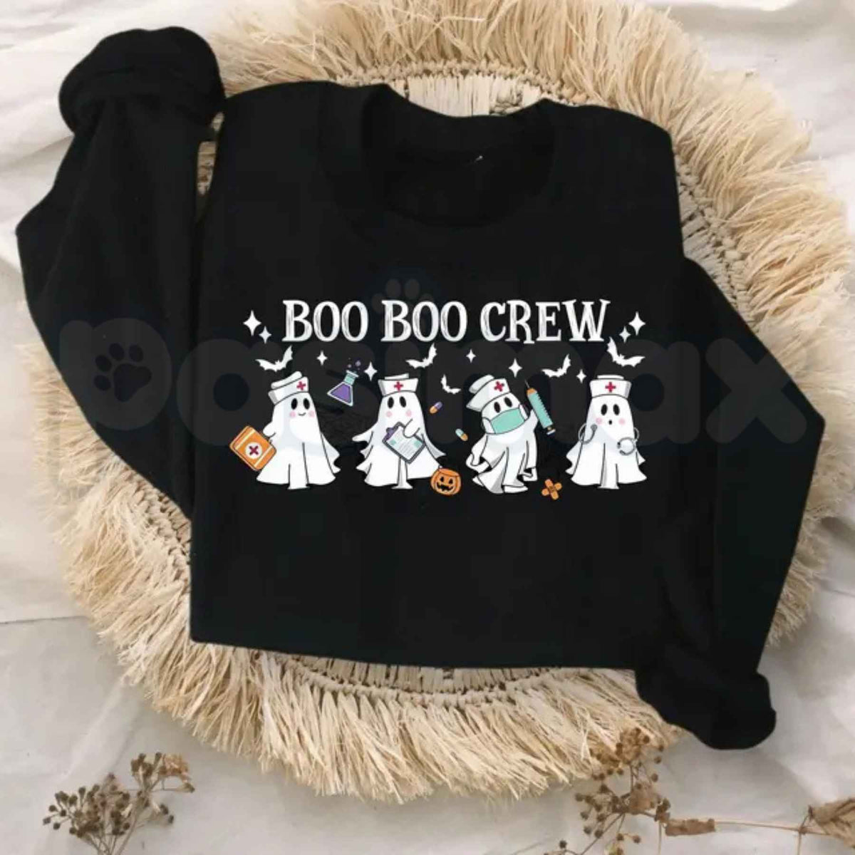 Boo Boo Crew Sweatshirt | Funny Halloween Nurse & Pediatric Healthcare Top