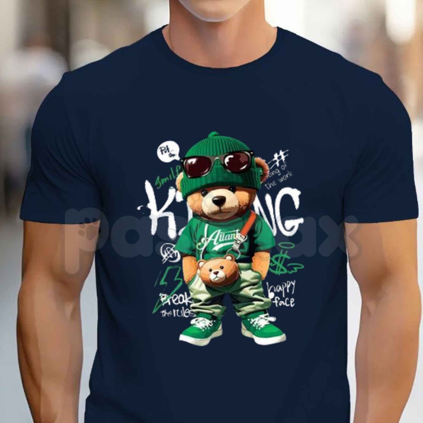 Womens Casual Bear Graphic T-Shirt – Cute Aesthetic Wildlife Forest Tee, Cozy Nature Lover Unisex Cotton Graphic Shirt