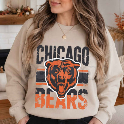 Chicago Bears Football Sweatshirt | Retro Gridiron Game Day Crewneck