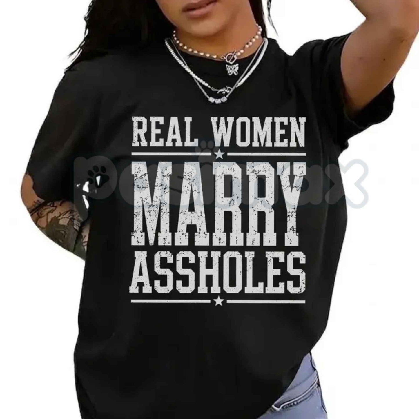 Couples Matching T-Shirts – Real Women Marry & I'm The She Married Funny Unisex Cotton Tees