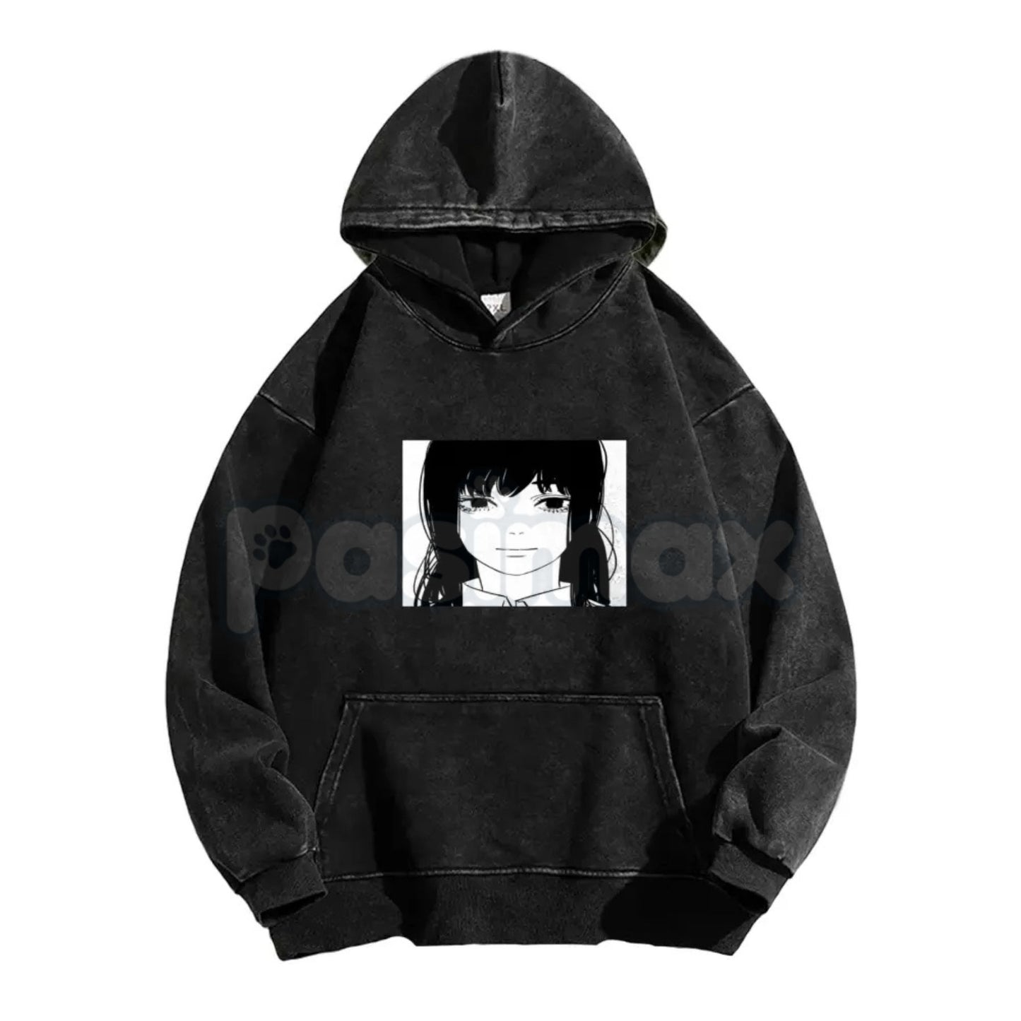 Asa Stare Chainsaw Man Hoodie – Fun Anime & Manga Reference Pullover, Vintage Washed Fit