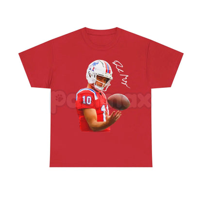 Drake Maye Quarterback T-Shirt - New England Patriots Fan Apparel, NFL Rookie QB Graphic Tee, Unisex Football Gift
