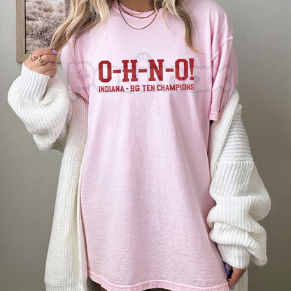 Indiana Hoosiers BIG TEN CHAMPIONS Victory Tee - IU Basketball Tournament Gear, Official Collegiate Title Shirt, Crimson & Cream Glory Apparel