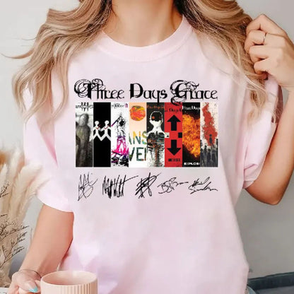 TDG Album T-Shirt - Three Days Grace Rock Band Tee, Unisex Concert Outfit