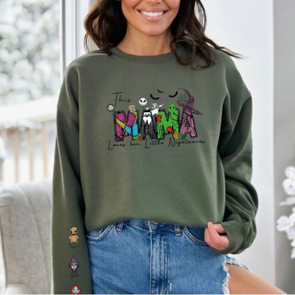 Halloween 'This Mama Loves Her Nightmares' Sweater – Spooky Funny Mom Top