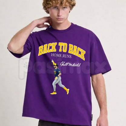 Garrett Mitchell Back to Back Home Run T-Shirt – Milwaukee Baseball Funny Fan Graphic Tee
