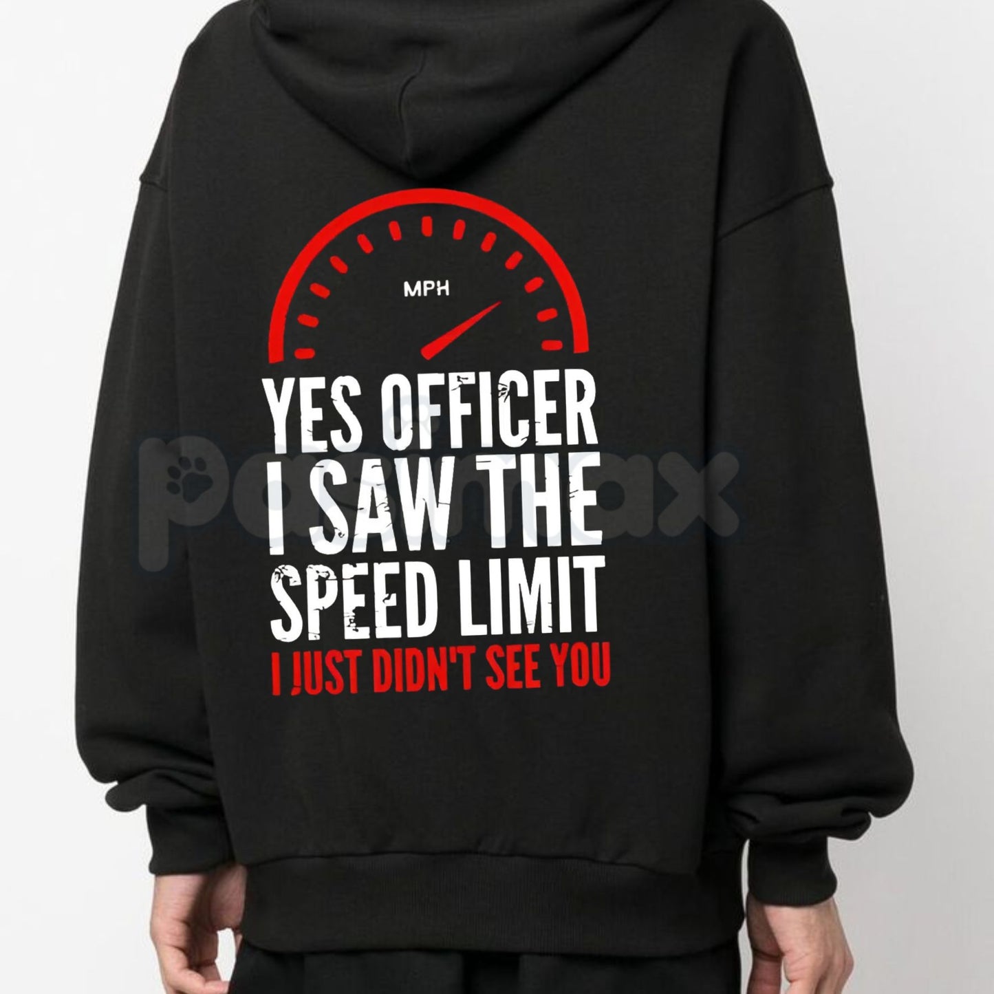 "Officer I Saw The Restriction Sign But I Didn't See You Alphabet" Hoodie – Funny Driving Slogan Pullover, Speeding Humor Apparel, Unisex