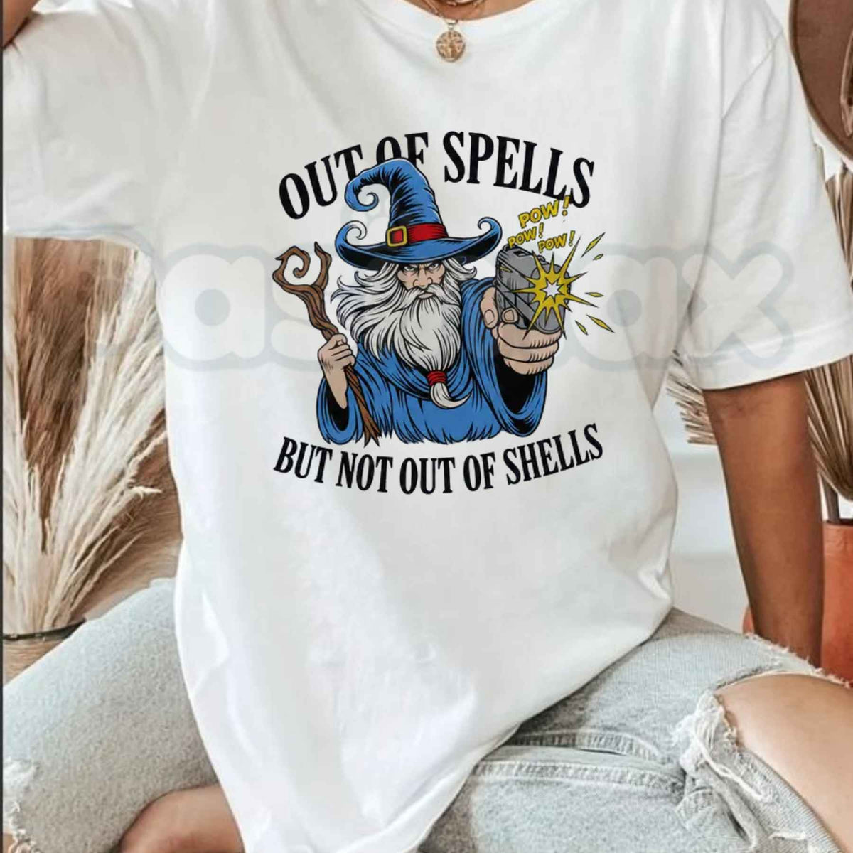 Funny Wizard Magic Parody T-Shirt – Comic Fantasy Streetwear Unisex Graphic Tee