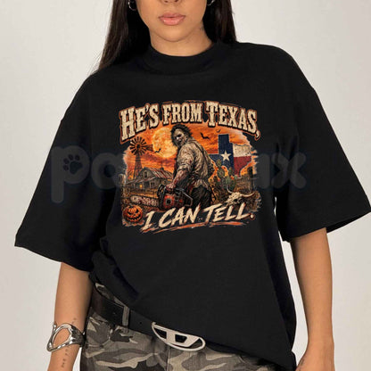 Hes From Texas I Can Tell T-Shirt – Retro Southern Country Pride Unisex Tee