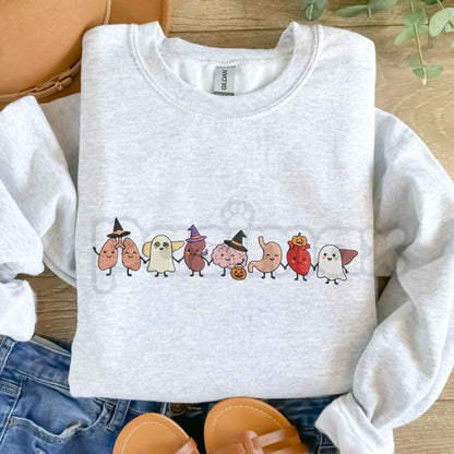 Halloween Anatomy Embroidered Sweatshirt – Spooky Medical Crewneck