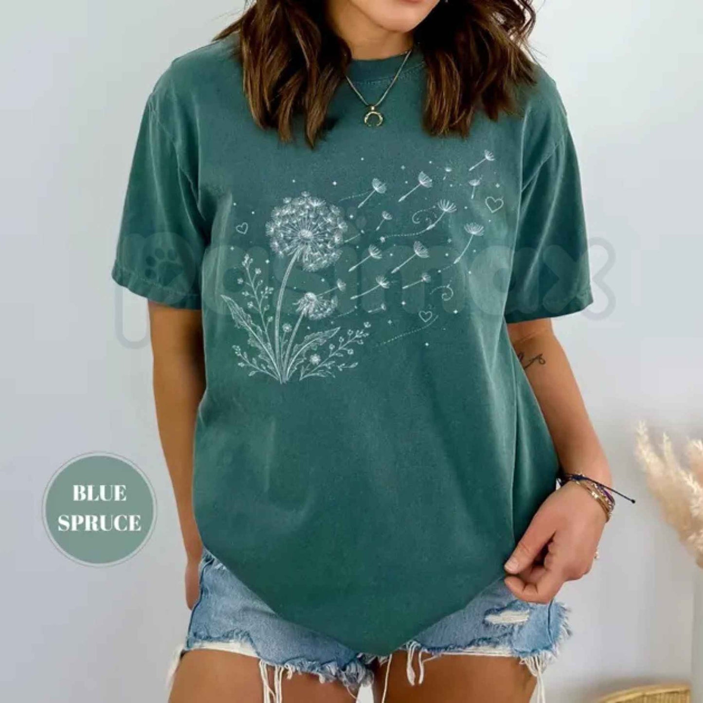 Comfort Colors® Dandelion Wildflower T-Shirt – Boho Floral Graphic Tee, Wish Flower Nature Aesthetic Unisex Top
