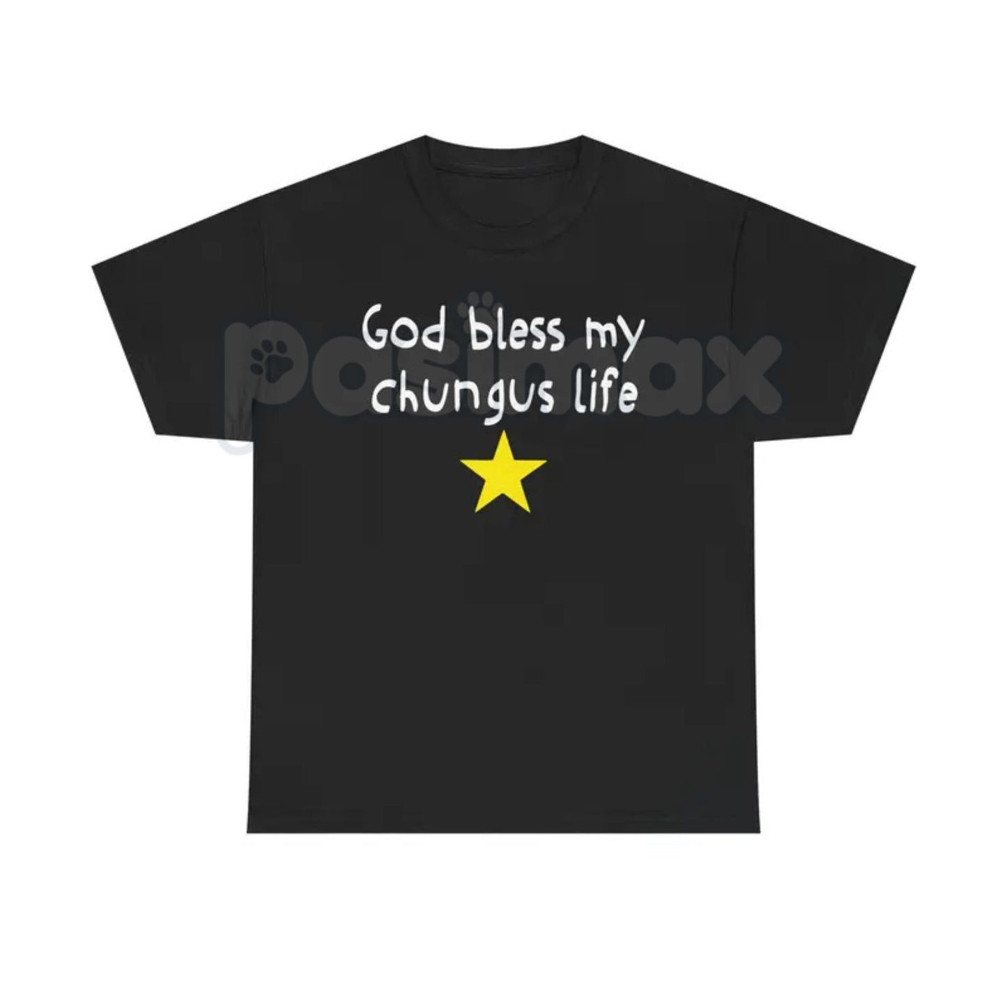 "God Bless My Chungus Life" Funny T-Shirt - Ironic Big Chungus Meme Tee, Sarcastic Religious Parody Shirt, Wholesome Internet Culture Apparel