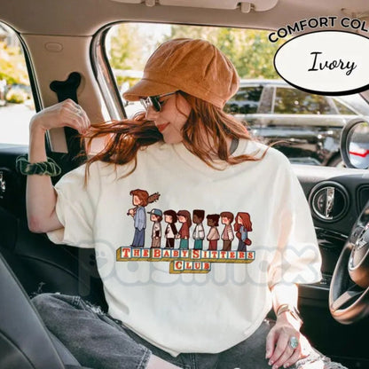 Comfort Colors® Steve Harrington "The Baby Sitters Club" T-Shirt – Retro 80s Hawkins Crewneck, Funny Harrington Babysitter Shirt, Vintage Graphic Tee
