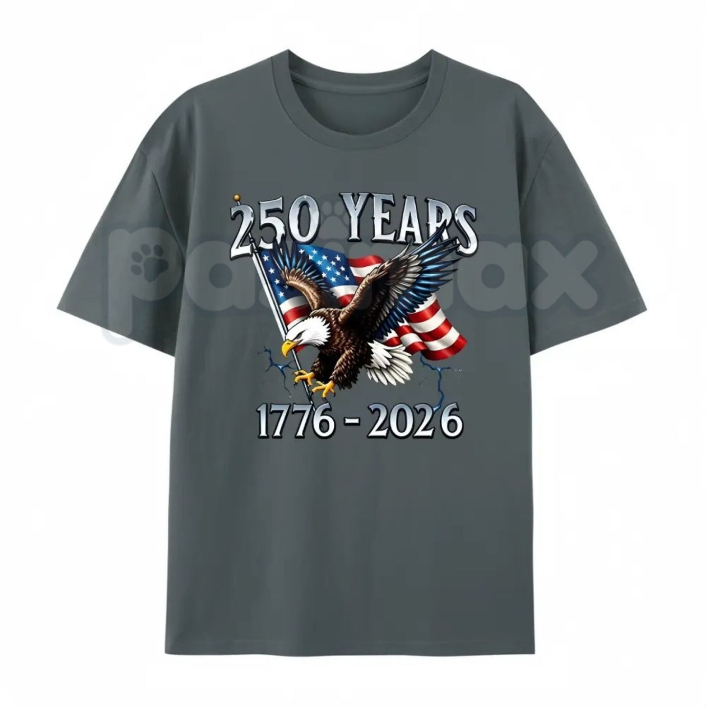 America 250th Anniversary Eagle T-Shirt – 1776-2026 United States Flag Design, Premium 100% Cotton Semiquincentennial Top, Soft Lived-In Heavyweight Patriotic Eagle Shirt, Made in USA