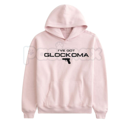 "I've Got Glockoma" Hoodie – Funny Gun Humor Slogan Pullover, Tactical & Self-Defense Apparel, Unisex