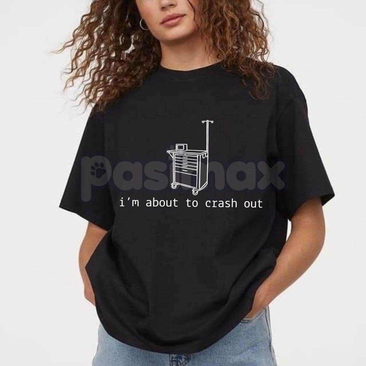 "I'm About To Crash Out" Funny Nurse T-Shirt - Relatable Medical Professional Graphic Tee, Dark Humor Healthcare Worker Shirt, Premium Heavyweight 100% Cotton Crewneck, ER & ICU Nurse Gift, Sarcastic Medical Streetwear