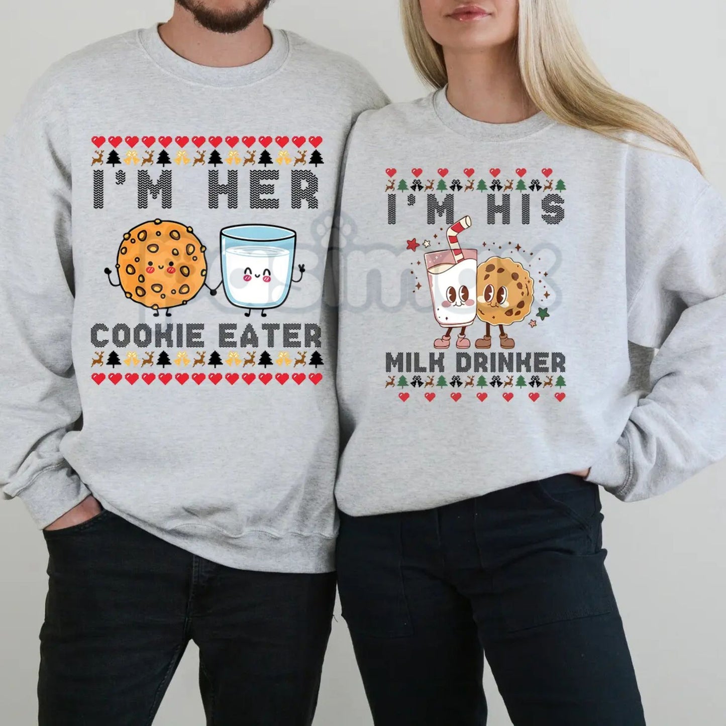 Matching Naughty & Nice List Christmas Sweatshirts | Funny Holiday Couple Sweaters | Sarcastic Christmas Duo Set | Adult Holiday Gift