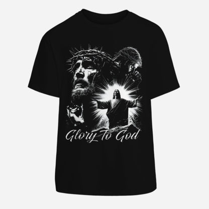 "Glory To God" Jesus T-Shirt - Y2K Rap Streetwear, Vintage Christian Graphic Tee