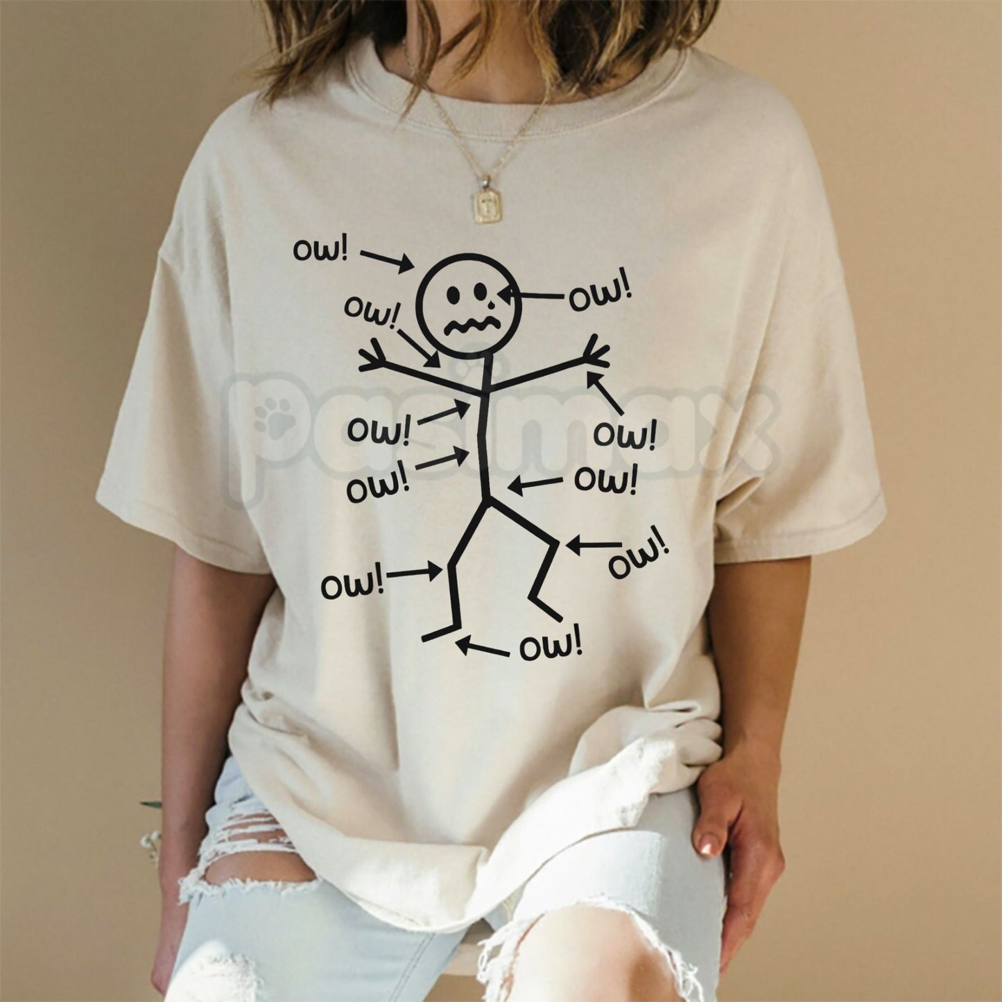 "Humorous Chronic Pain Awareness" T-Shirt – Sarcastic Invisible Illness Graphic Tee, Premium 100% Cotton Spoonie Top, Soft Lived-In Heavyweight Spoon Theory Shirt, Made in USA