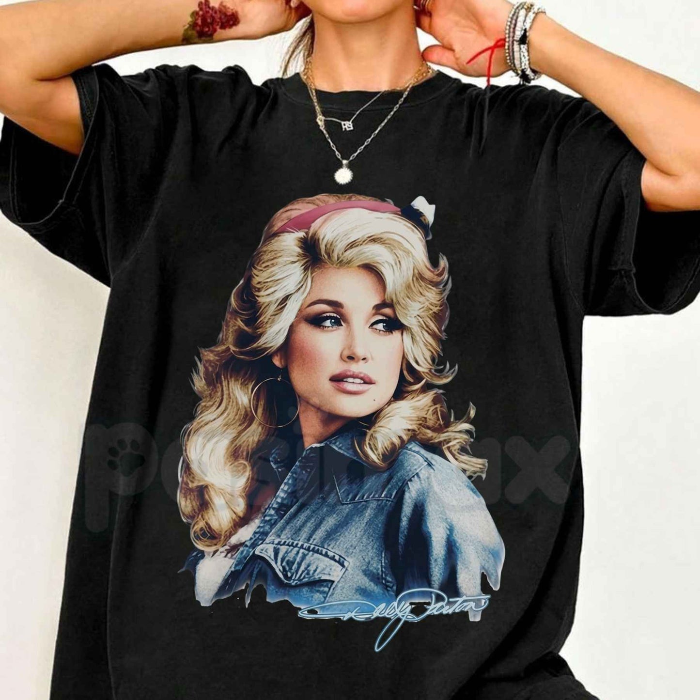 Vintage 80s Dolly Parton T-Shirt – Retro Country Music Queen Unisex Cotton Graphic Tee