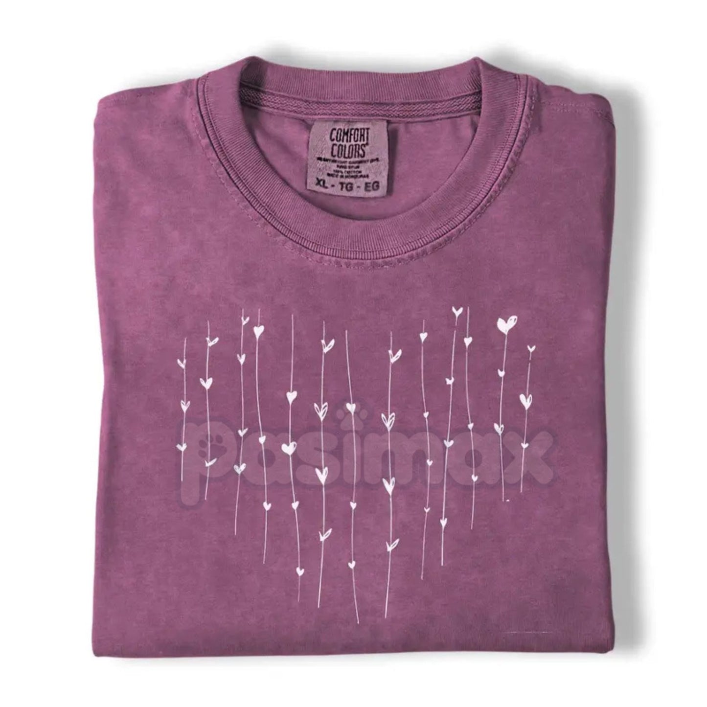 Comfort Colors® Minimalist Floating Heart T-Shirt – Simple Hand-Drawn Valentine Tee, Aesthetic Tiny Heart Graphic Shirt, Dainty Romantic Everyday Top