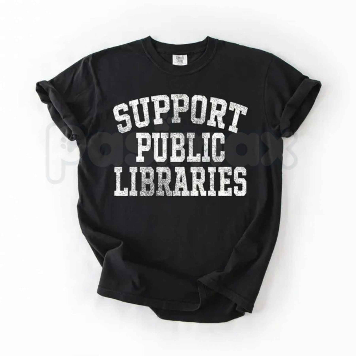 Comfort Colors® Support Public Libraries T-Shirt – Vintage Librarian Graphic Tee, Book Lover & Bibliophile Unisex Top & Gift