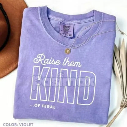 'Raise Them Kind, Not Controlled' Comfort Colors® T-Shirt – Funny Mama Tee, Feral Boys Mom Gift, Casual Cotton Womenswear