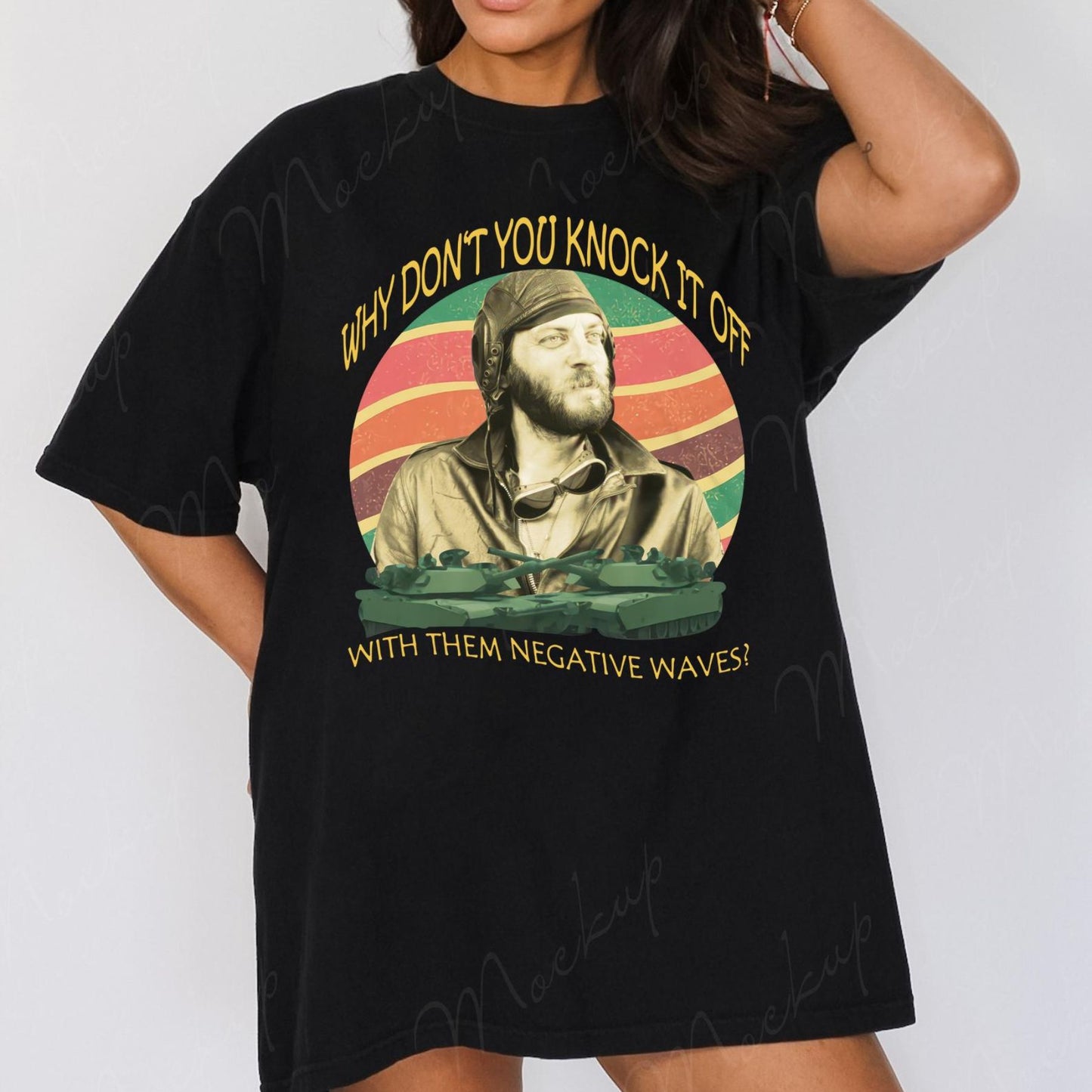 "Negative Waves" Movie Quotes Shirt - Vintage 70s Film Tee, Retro Funny Graphic Apparel