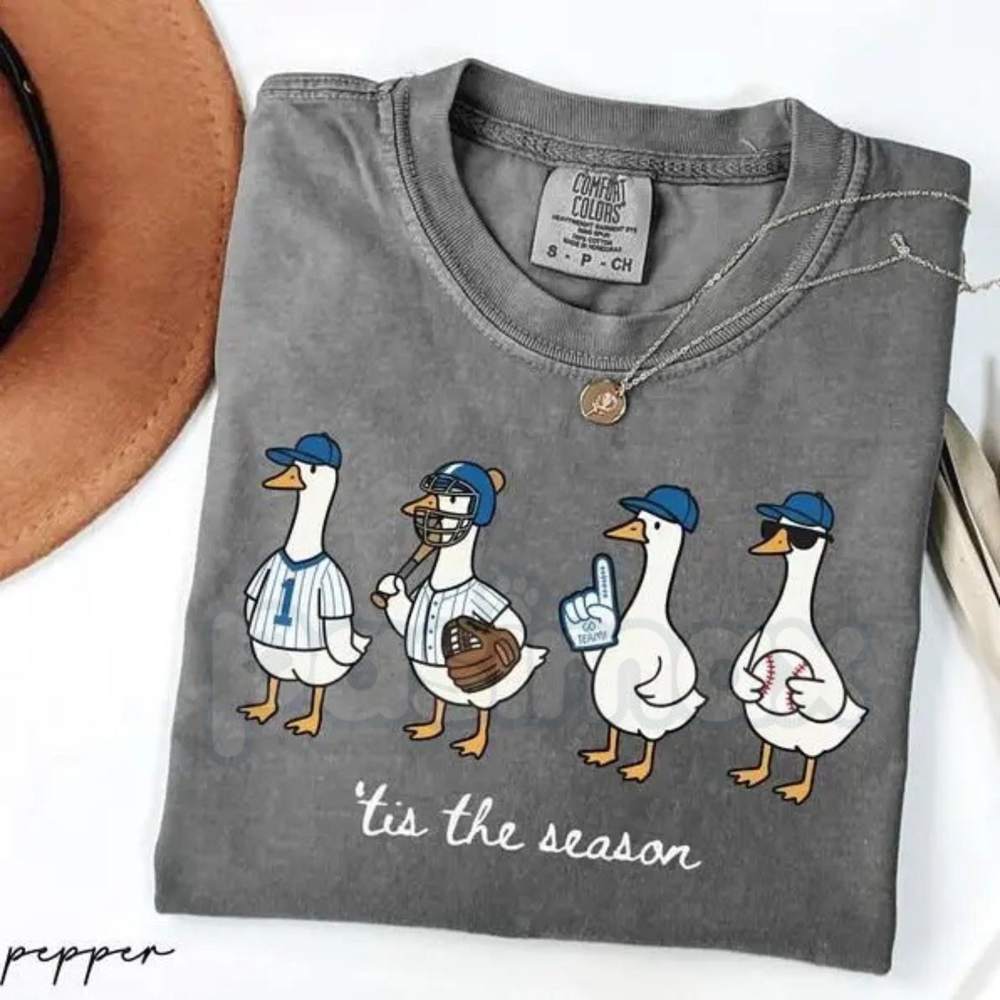 Comfort Colors® "Silly Goose Baseball Club" T-Shirt – Retro Varsity Sports Fan Tee, Aesthetic Baseball Mama Shirt, Trendy Game Day Graphic Top