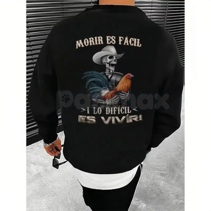 Moris Es Fácil Mexican Style Shirt – Día de los Muertos Graphic Hoodie & Chicano Aesthetic Sweatshirt
