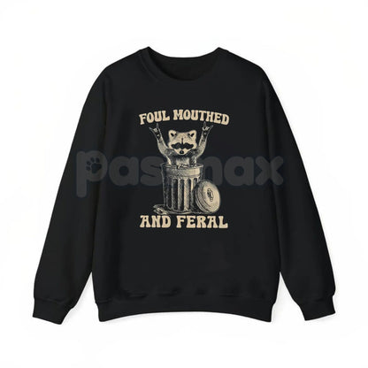 Foul Mouthed and Feral Raccoon T-Shirt – Funny Trash Panda Hoodie & Sarcastic Chaos Sweatshirt