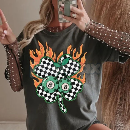 Comfort Colors® "Lucky Streak" Western Casino T-Shirt – Retro Cowboy Card Player Tee, Vintage St. Patrick’s Day Rodeo Shirt, Aesthetic Las Vegas Western Top