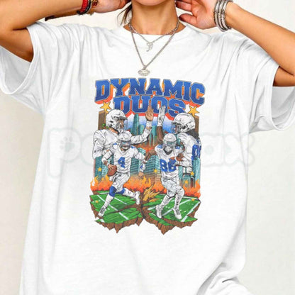 Dak Prescott & CeeDee Lamb Dallas Football T-Shirt – Star Dynamic Duo Unisex Tee