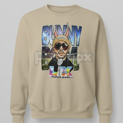 Bunny Bowl Super Bowl Sweatshirt | Cute Football Bunny Crewneck | Game Day Bunny Graphic Jumper | I'm Just Here for the Bunny Bowl Pullover | Retro Sports Aesthetic Shirt | Funny Super Bowl Gift