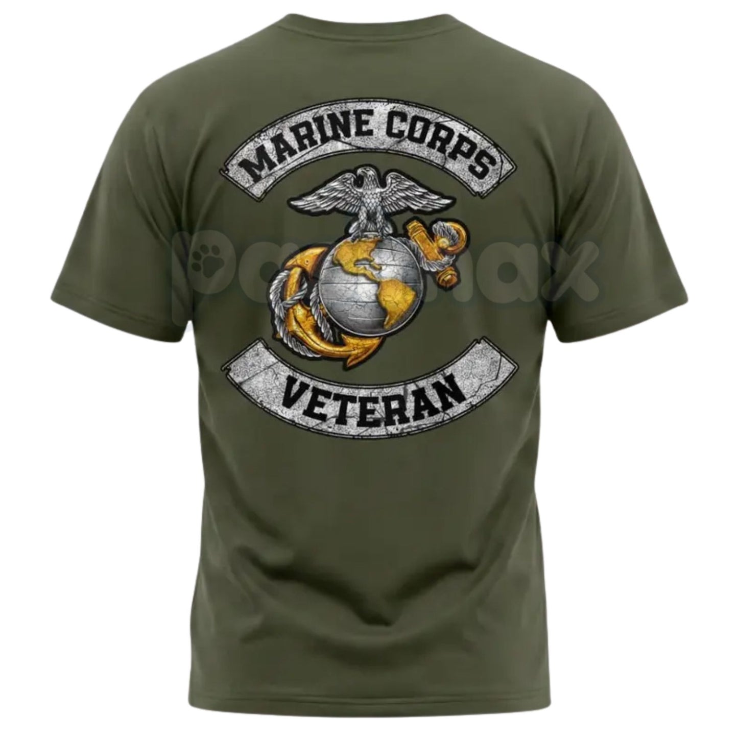 American Veteran Patriotic T-Shirt – Premium 100% Cotton Military Tribute Tee, United States Veteran Graphic Top, Soft Lived-In Heavyweight Service Member Shirt, Made in USA