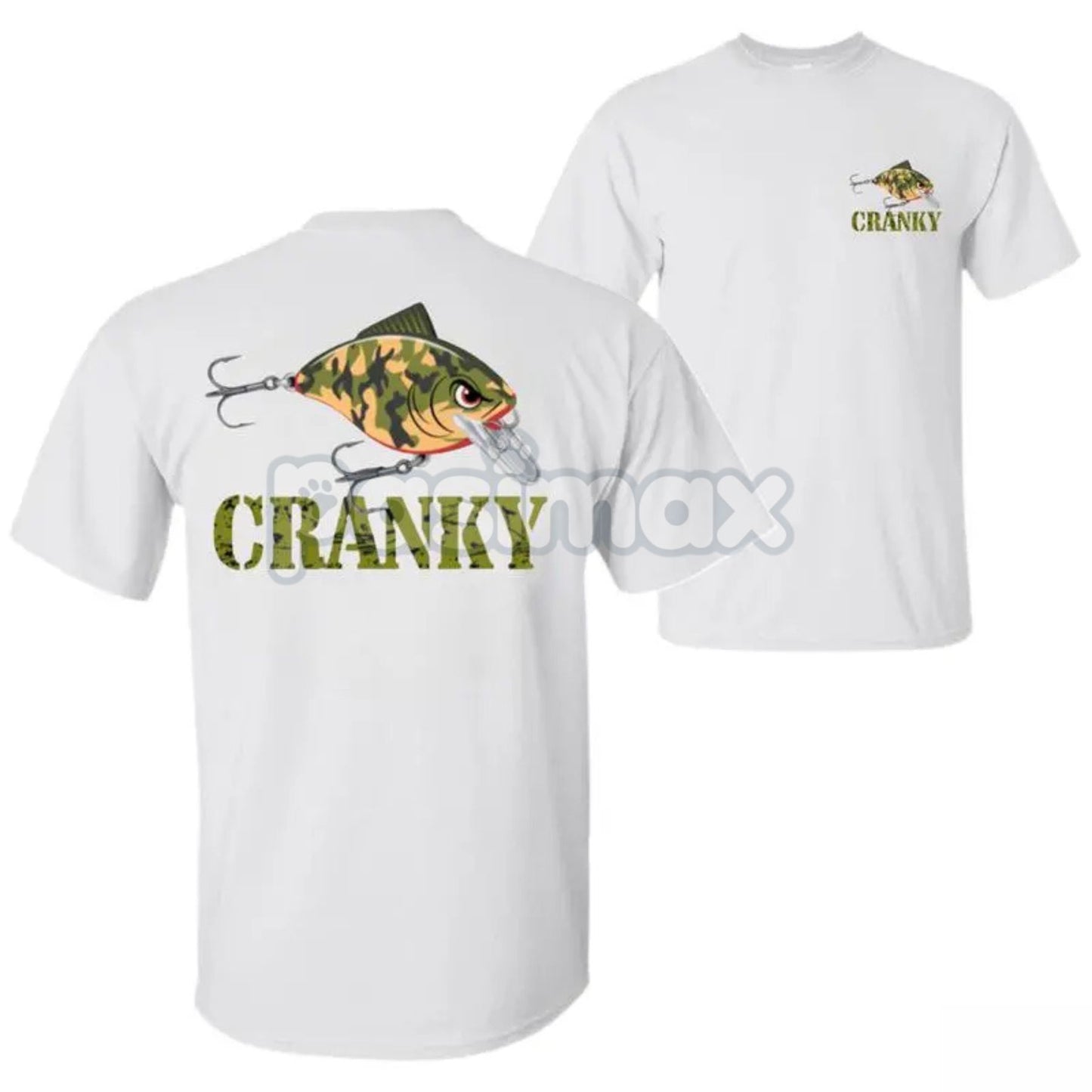 Crankbait T-Shirt - Camo Bass Fishing Lure Graphic Tee, Angler Humor Apparel for Men, Gift for Crankbait Lovers