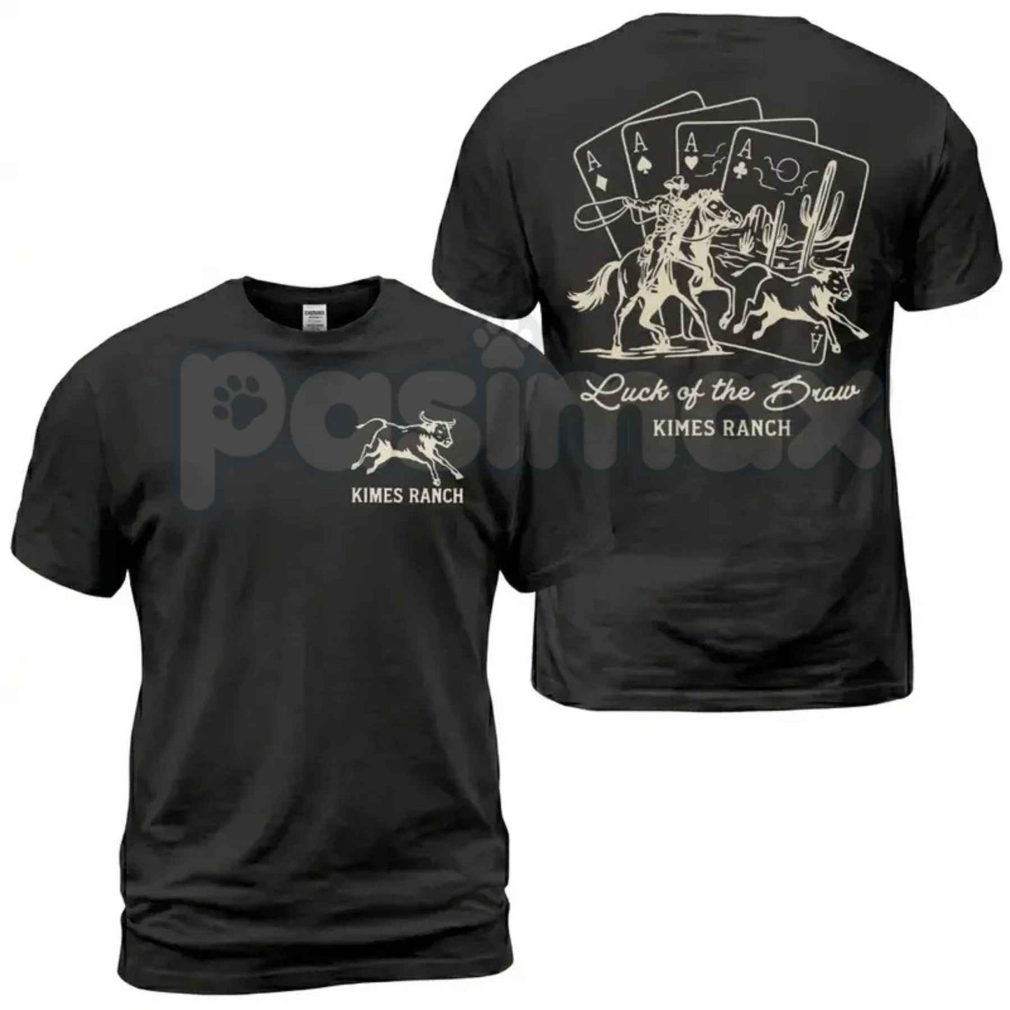 Kimes Ranch Luck Of The Draw T-Shirt – Western Rodeo Graphic Unisex Cotton Tee