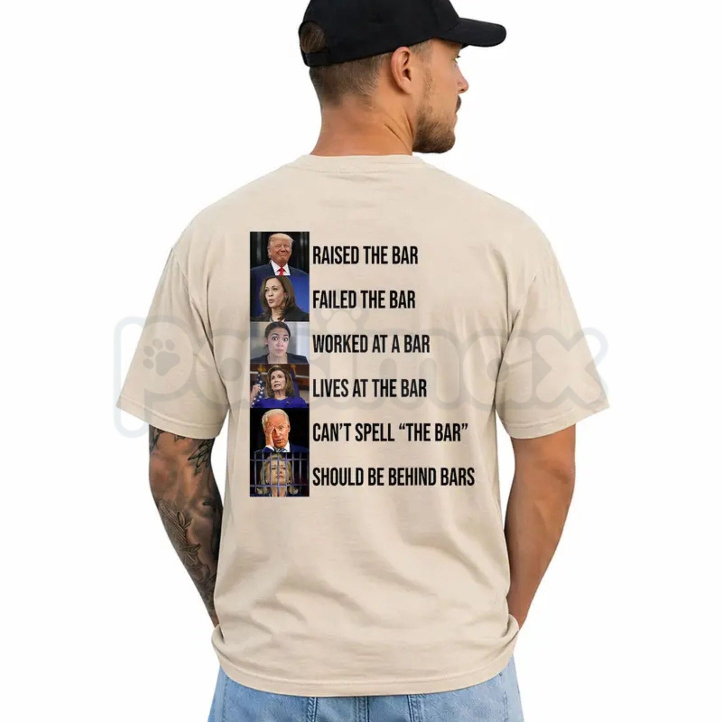 Trump Raised The Bar Failed The Bar T-Shirt – Sarcastic Political Meme Tee, Funny Conservative Law School Unisex Graphic Shirt