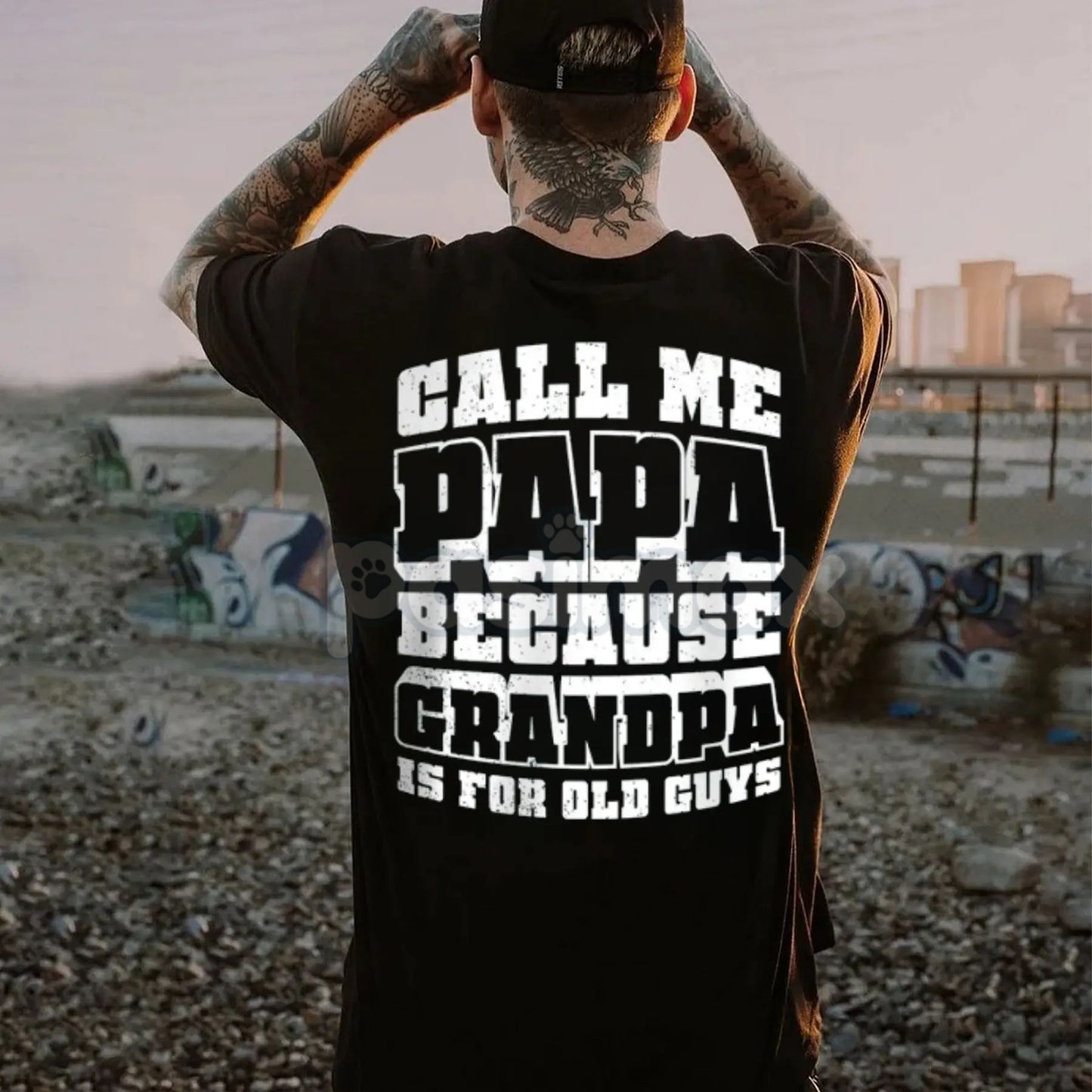 "Call Me Papa" Funny Dad T-Shirt - Trendy Father's Day Gift for Him, Unisex New Dad Slogan Tee, Cool Fatherhood Apparel